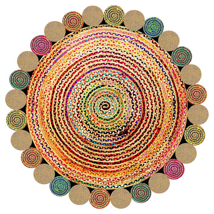 Conceptum Alfombra Multicolor de 100 cm con Impresión 3D Conceptum Alfombra Multicolor de 100 cm con Impresión 3D